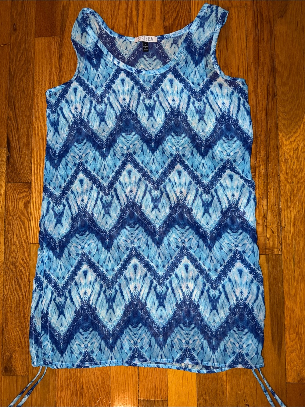 SISTER Blue Tie-Dye Tank Dress Cover Up